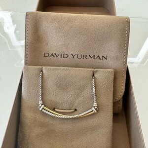 David Yurman Crossover Bar Necklace 18k yellow gold